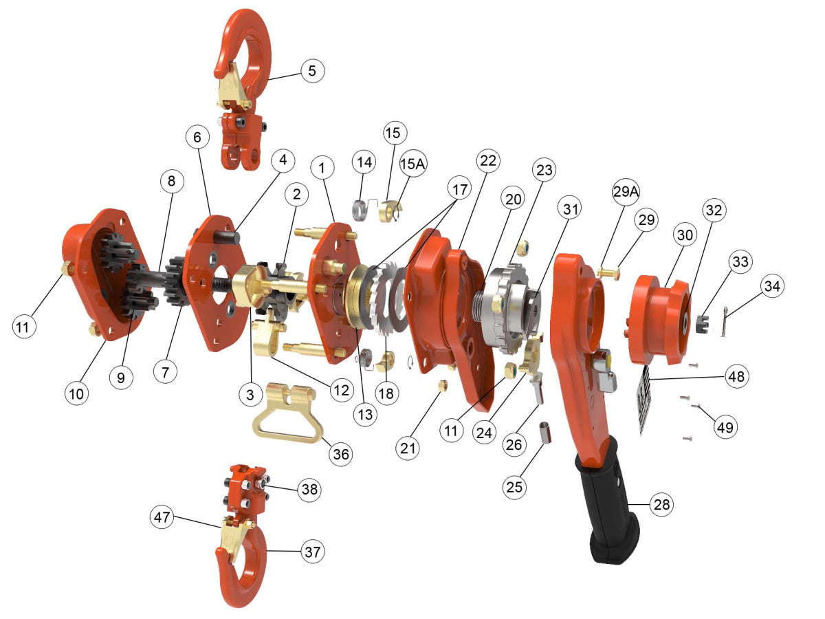 William Hackett L4 800kg-15te Lever Hoist William Hackett 