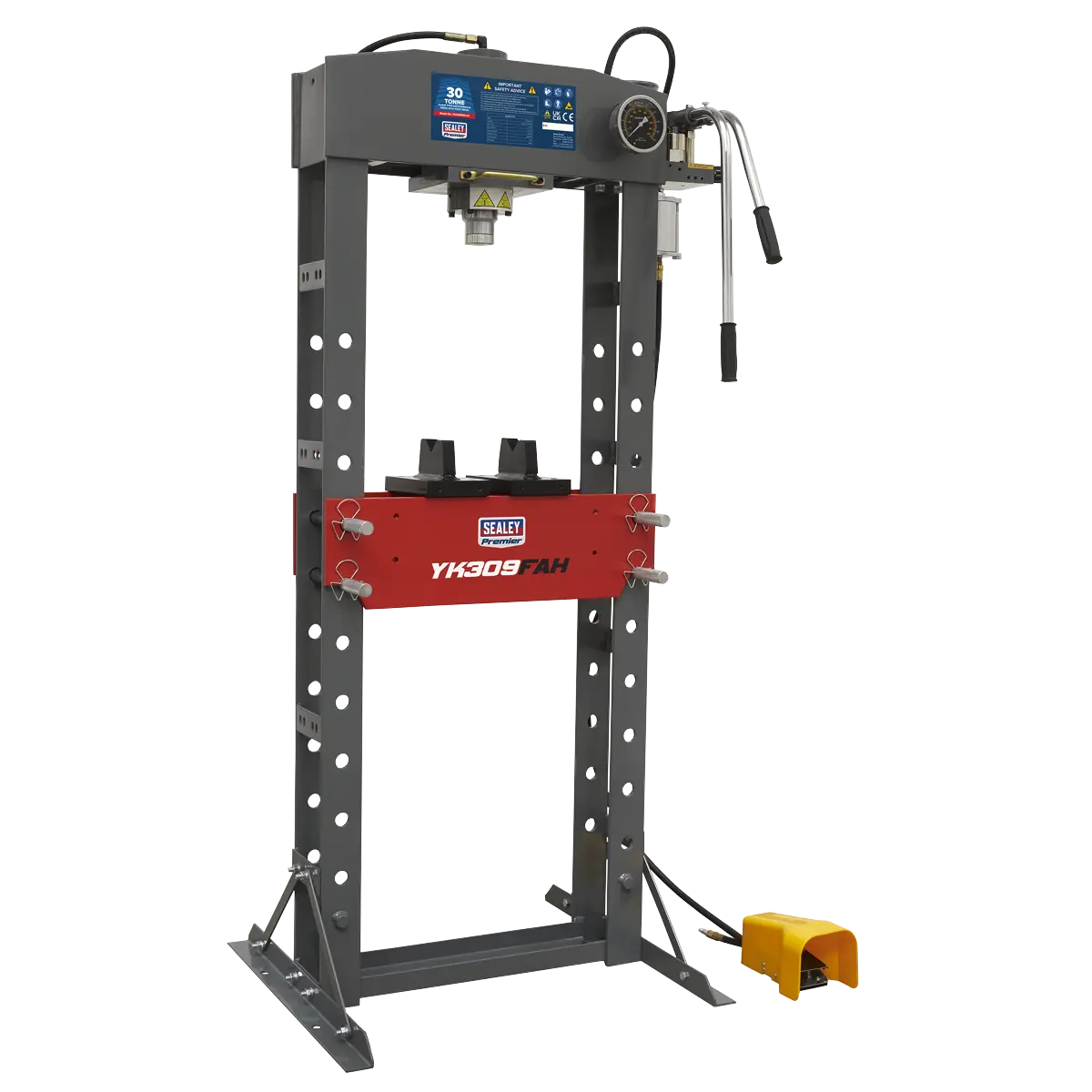 Sealey Premier Air/Hydraulic Floor Type Press with Foot Pedal 30 Tonne Sealey 