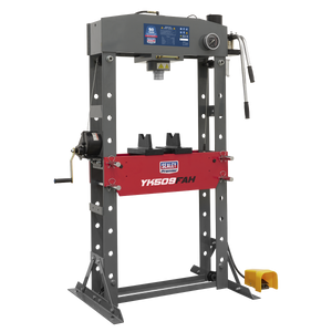 Sealey Premier Air/Hydraulic Floor Type Press with Foot Pedal 50 Tonne