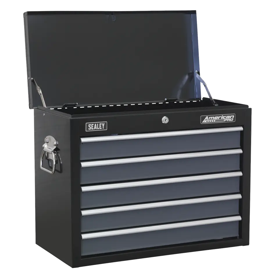 Sealey Tool Chest Combination 16 Drawer with Ball-Bearing Slides - Black/Grey & 398pc Tool Kit Sealey 