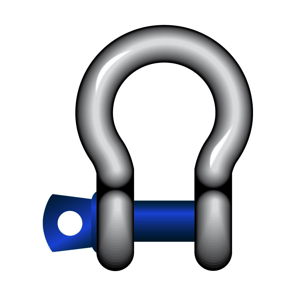 Blue Pin Standard Bow Shackles With Screw Pin
