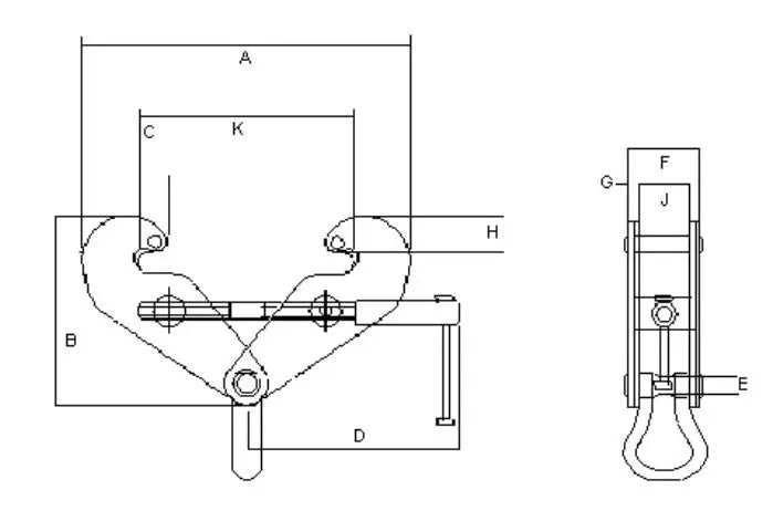 Camlok SC92 Beam Clamp With Shackle Camlok 
