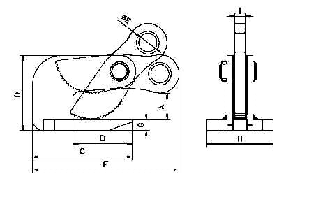 Camlok THK Thin Sheet Horizontal Plate Clamps Camlok 