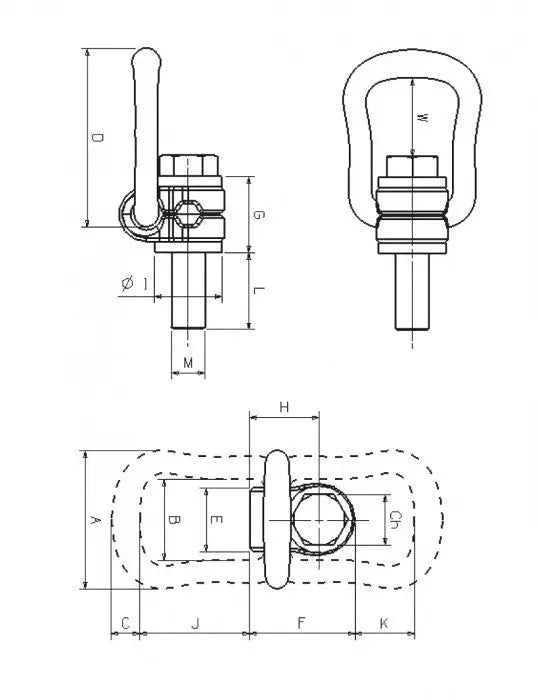 Cartec 360˚ Swivel Lifting Points Metric Cartec 