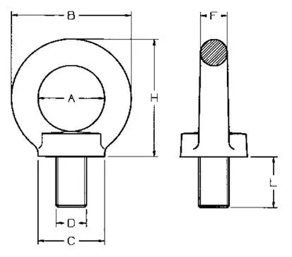 Cartec Adjustable Eyebolt Complete With Screw 8.8 Grade Cartec 