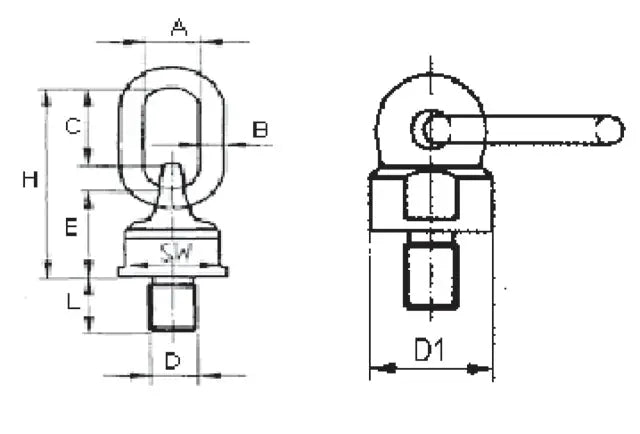 Cartec Rotating Eyebolt With Ring Grade 80 Cartec 