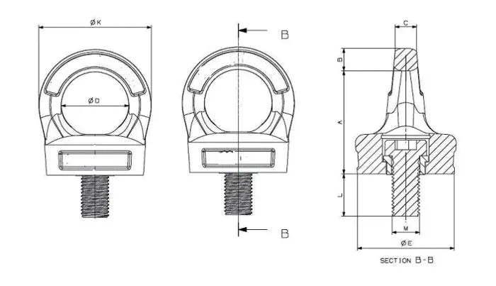 Cartec Swivel Eyebolt Grade 100 With Key Cartec 