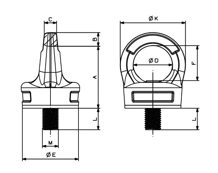Cartec Swivel Eyebolt Twister Grade 8 With Key Cartec 
