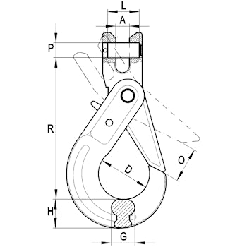 Grade 80 Clevis Self Locking Hook