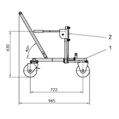 Positioning Trolley For ISO Support Jacks Haacon 