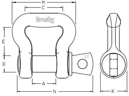 Crosby S-281 Web Sling Shackle Crosby 