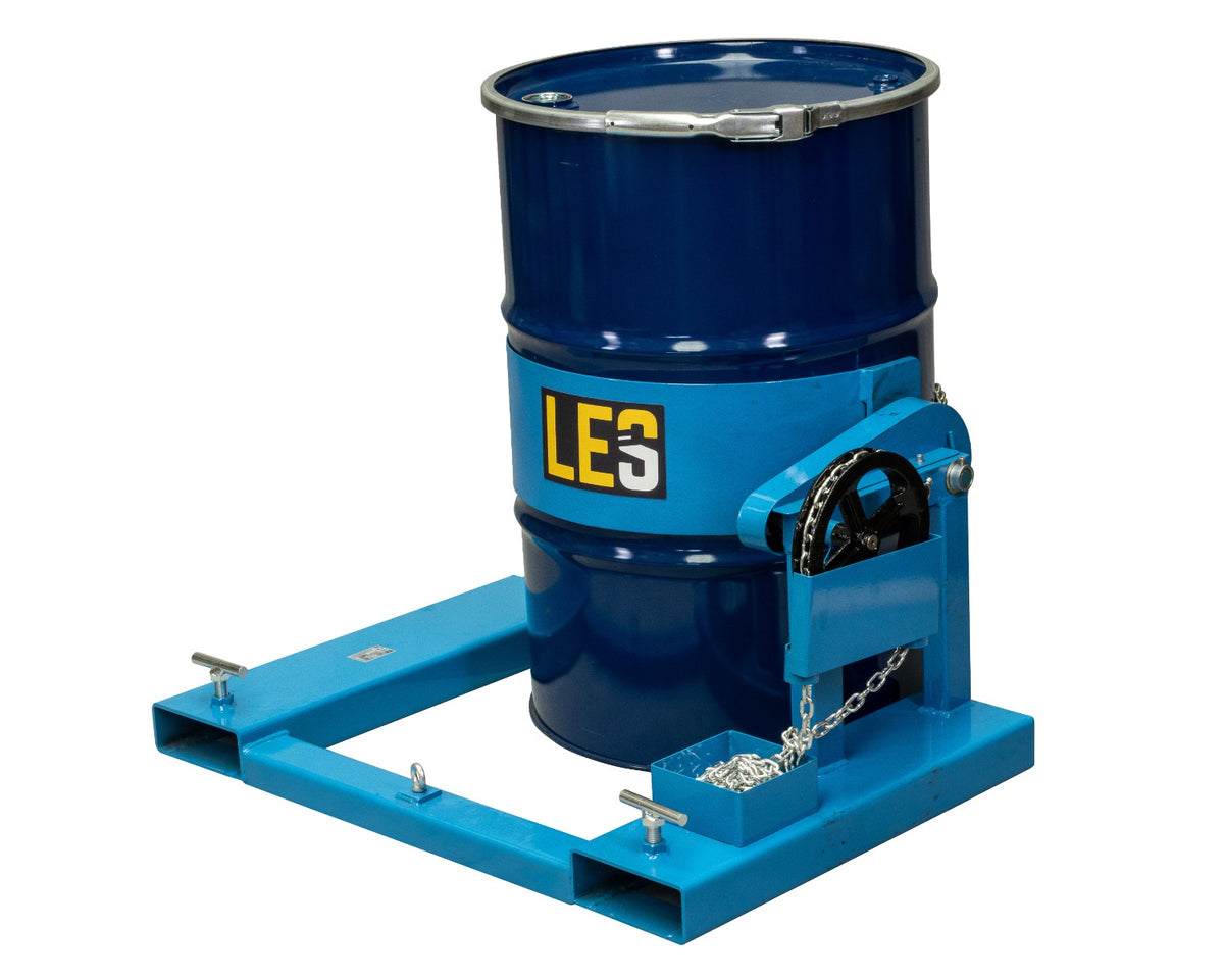 Forklift Drum Rotator Attachment LES - Lifting Equipment Store 