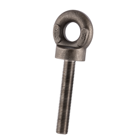 Drop Forged, Long Shank Collared Eyebolt, Metric Thread