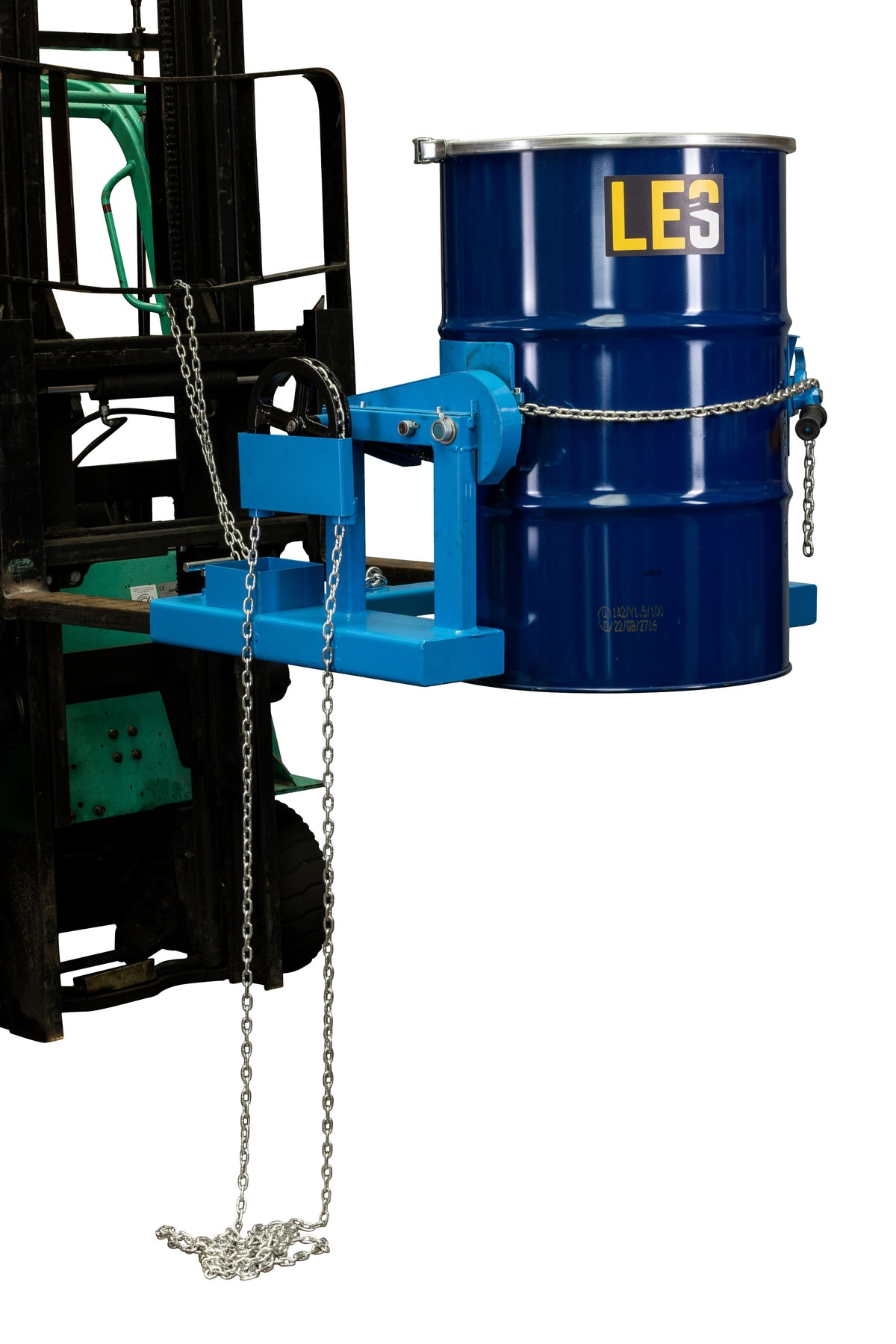 Forklift Drum Rotator Attachment LES - Lifting Equipment Store 