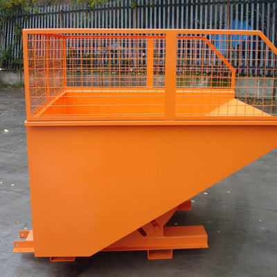 Forklift Tipping Skip With Mesh Side Extension Invicta Attachments 