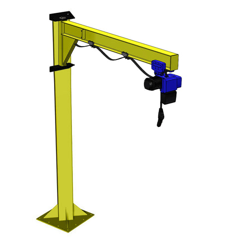 Free-Standing Under-Braced 80kg I-Beam Jib Crane