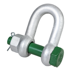 Green Pin Dee Shackles With Safety Pin