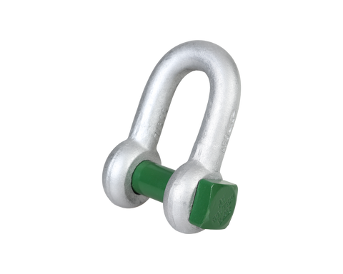 Green Pin Galvanised Square Head Dee Shackle