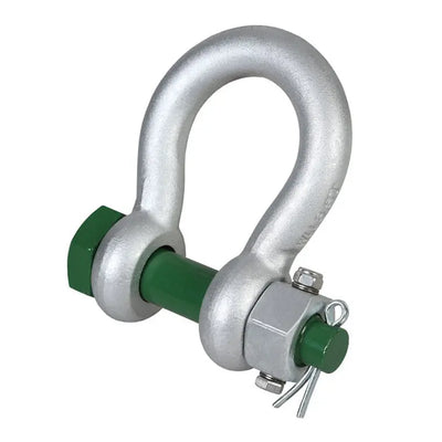 Green Pin Standard Bow Shackles with Fixed Nut Safety Pin Green Pin 