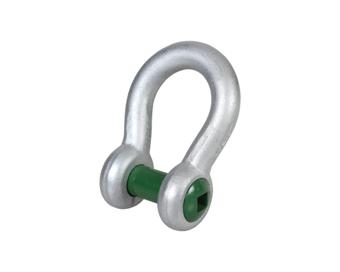Green Pin Square Sunken Hole Bow Shackle