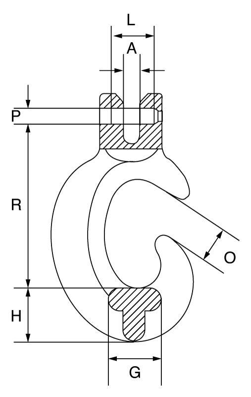 Grade 10 Clevis C Hook Kito 