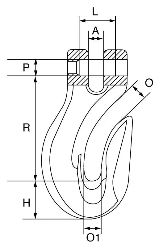 Grade 10 Clevis Grab Hook Kito 