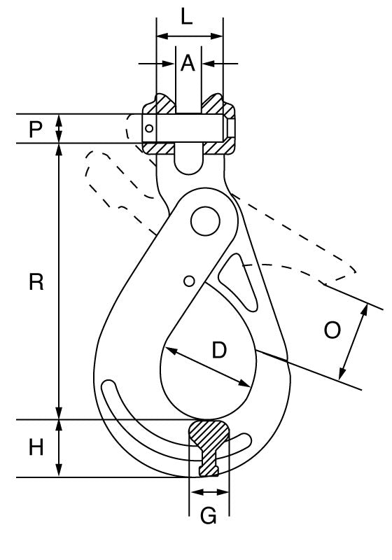 Grade 10 Clevis Self Locking Hook Kito 
