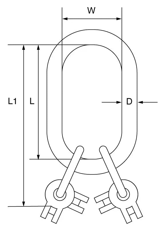 Grade 10 Quad Master Link Assembly (DCR4 Series) Kito 