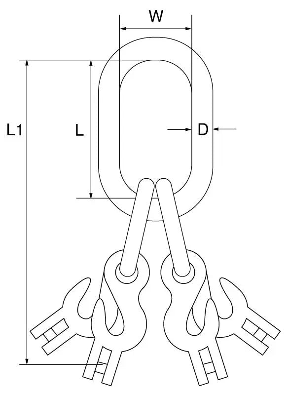 Grade 10 Quad Master Link Assembly (DG4 Series) Kito 