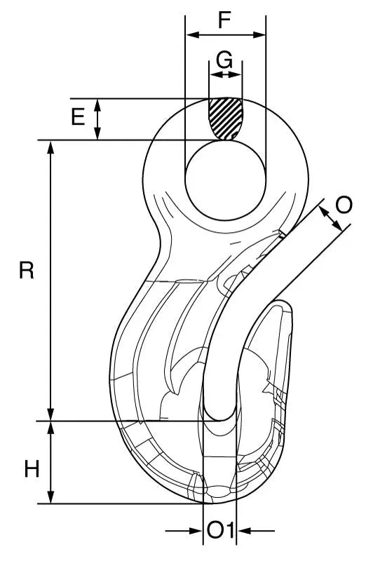 Grade 10 Eye Grab Hook Kito 