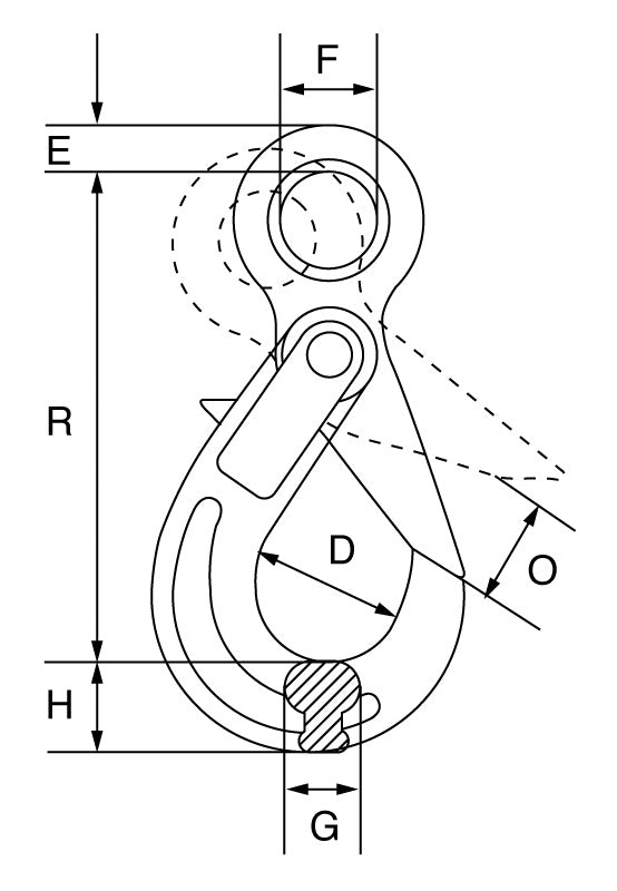 Grade 10 Eye Self Locking Hook Kito 