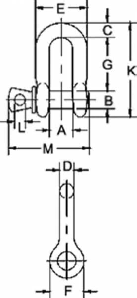 Crosby G-210 Screw Pin Chain Shackles Crosby 