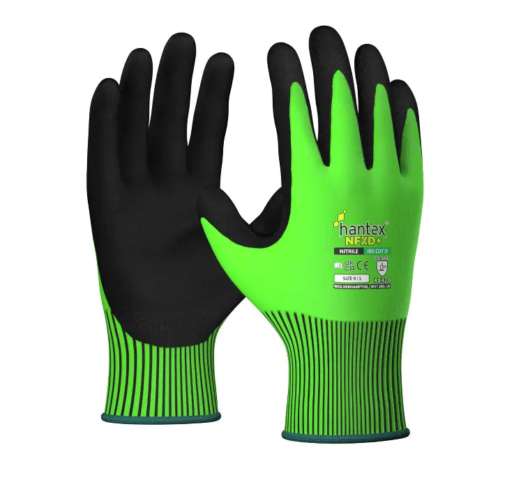 Hantex NFXD+ Premium ISO Cut D Nitrile Foam Safety Gloves Hantex 