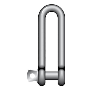 Self Colour Long Dee Piling Shackle With Screw Collar Pin