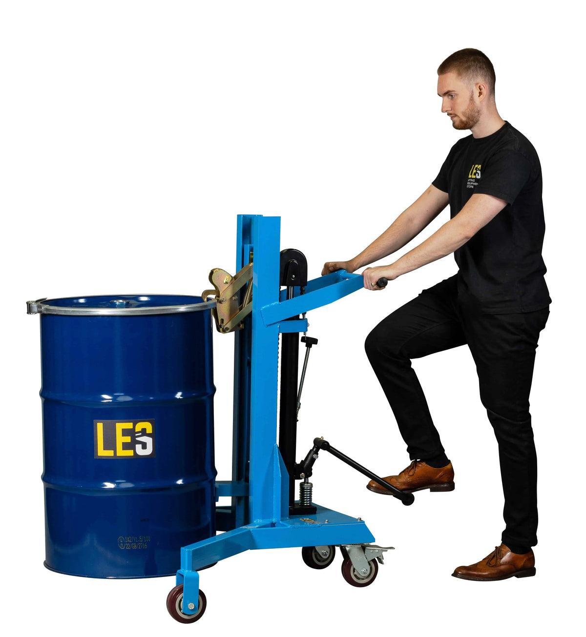Hydraulic Drum Palletiser Truck LES - Lifting Equipment Store 