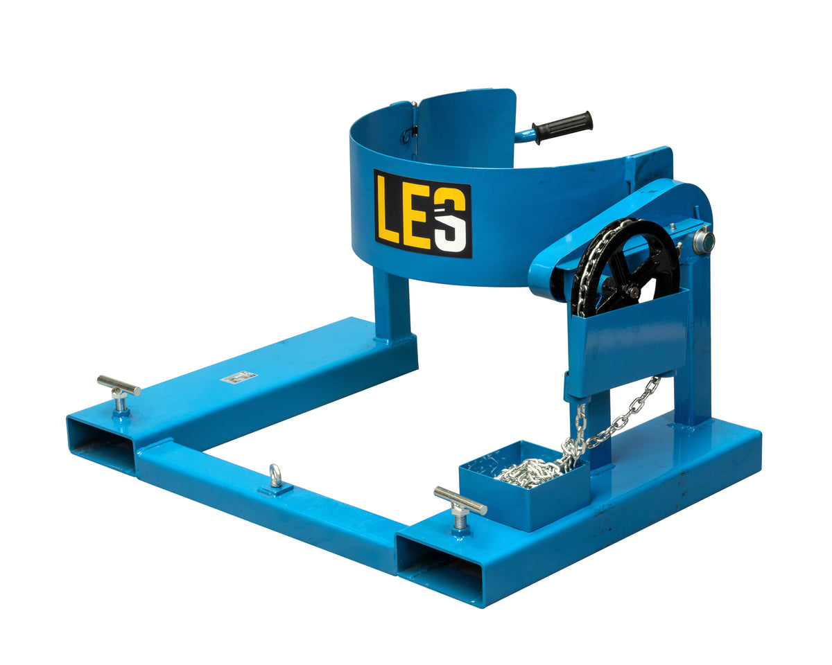 Forklift Drum Rotator Attachment LES - Lifting Equipment Store 