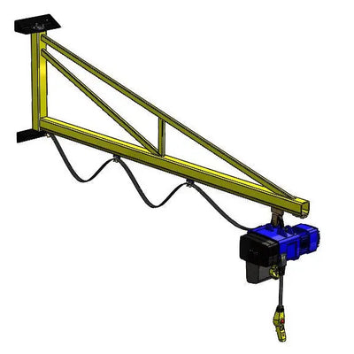 Wall-Mounted Over-Braced 1000kg Jib Crane EliteReach Jibs 