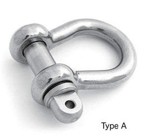 Stainless Steel Bow Shackle With Collar Pin Or Countersunk Pin 316L