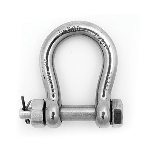 Stainless Steel Bow Shackles E Type With Safety Pin 316 High Corrosion Petersen 