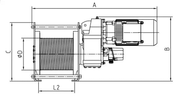 Pfaff BETA EL Electric Rope Winches Pfaff Silberblau 