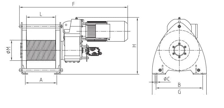 Pfaff BETA SL Electric Wire Rope Winch Pfaff Silberblau 
