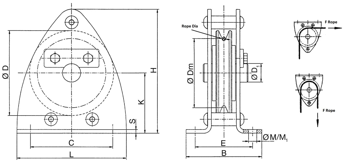 Pfaff DSRB Sheave Blocks Pfaff Silberblau 