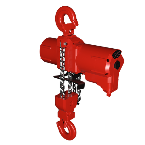 Red Rooster Hook Suspension 980kg High Speed Air Hoist
