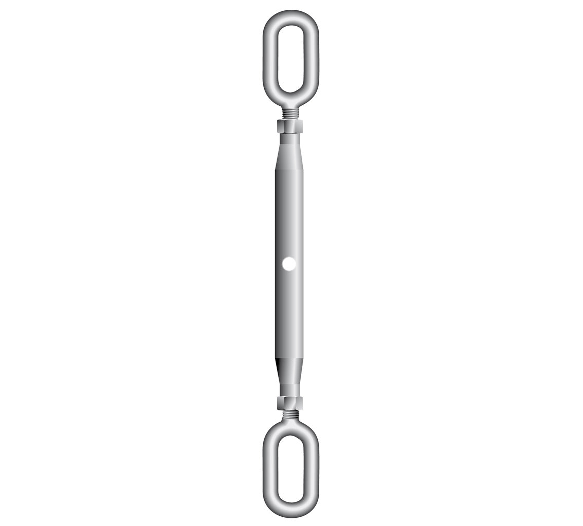 Galvanised Rigging Screws- Eye/Eye (Metric) George Taylor 