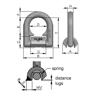 RUD VLBS-U-LT, Load Ring, Especially For Low Temperature RUD 