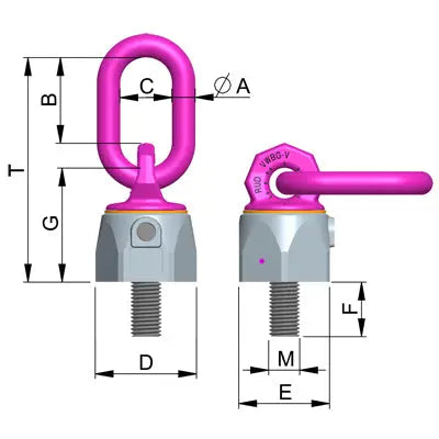 RUD VWBG-V Load Ring, With Metric Thread RUD 