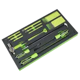 Sealey Tool Chest Combination 16 Drawer with Ball-Bearing Slides - Black/Grey & 398pc Tool Kit Sealey 