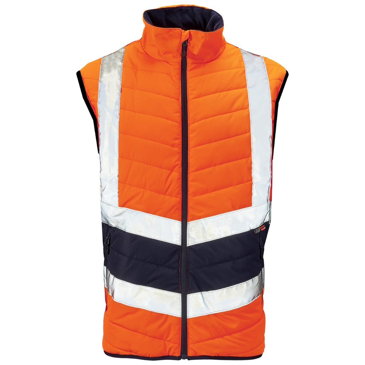 Supertouch Hi Vis Yellow 2 Tone Puffer Bodywarmer