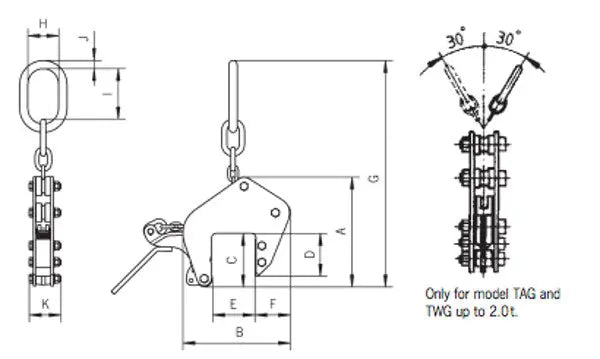 Camlok TAG/TWG Wide Jaw Universal Clamps Camlok 