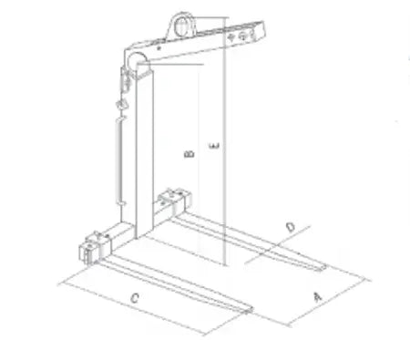 Camlok TKG-VHS Self Weight Balance Crane Forks Camlok 